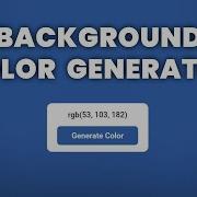 Random Background Color Generator Using HTML CSS Javascript