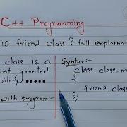 Friend Class In C Learn Coding