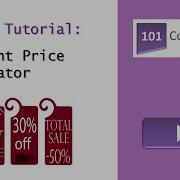 Python Tutorial Discount Price Calculator