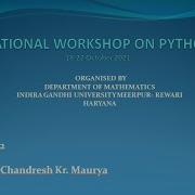 National Workshop On Python Day 2