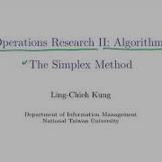 OR2 Algorithms Lecture 2 Simplex Method 1 Introduction