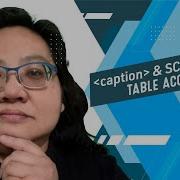 Coding For Beginners Tables 9 Accessibility For Tables The Caption Element And Scope Attribute