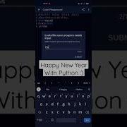 Happy New Year 2022 With Python Newyear Pythonforbeginners Shorts
