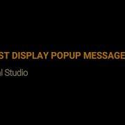 TOAST DISPLAY POPUP MESSAGE IN UNITY