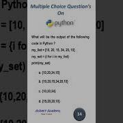 Multiple Choice Questions On Python Python For Beginners Short 07