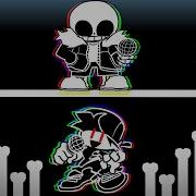 FNF Indie Cross Sans Burning In Hell Hard Mechanics Full Combo