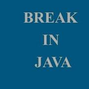 Break Statement In For Loop In Java Language