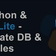Python SQLite Create DB Tables