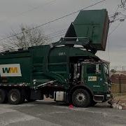 Waste Management 216058 Ex Veolia Mack MRU McNeilus Atlantic Front Loader Garbage Truck Revving