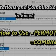 Combinations And Permutations Formulas In Excel