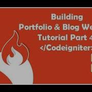 Build A Codeigniter PHP Website Portfolio Blog Part 4