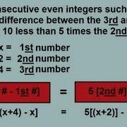 Algebra Word Problems Consecutive Even Integers