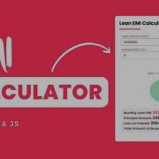 EMI Calculator Using HTML CSS JS MiniProject 2