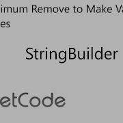 LeetCode 1249 Minimum Remove To Make Valid Parentheses StringBuilder Java