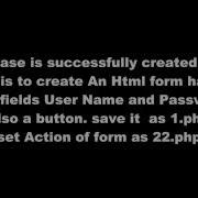 PHP Database Connectivity With MySql