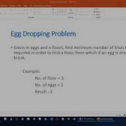 Egg Dropping Problem Algorithm Implementation DP