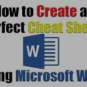 Tutorial How To Create The Perfect Cheat Sheet Using Microsoft Word