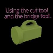 Using The Cut And Bridge Tool In Vectary To Make A Flash Light