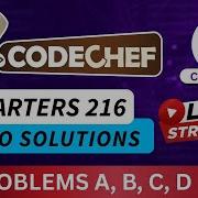 CodeChef Starters 216 Video Solutions A To D CodeHurdle
