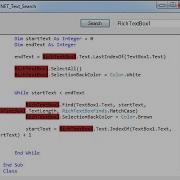 VB NET How To Search And Select Text In RichTextBox Using Visual Basic Net With Source Code