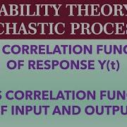 System Response Characteristics Auto Correlation And Cross Correlation Function Of System Response