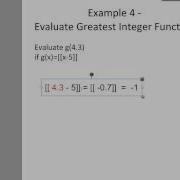 Algebra 2 2 6 EXAMPLE 4 Evaluate Greatest Integer Function