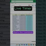 Live Countdown Timer In Excel Track Deadlines In Real Time