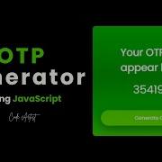 Mini Project 03 OTP Generator Tutorial Using Html CSS JS