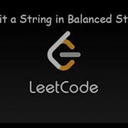 LEETCODE Split A String In Balanced Strings