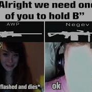 Holding B With AWP Vs Negev After Getting Flashed