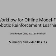 A Workflow For Offline Model Free Robotic RL