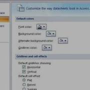 Set Datasheet Default Formatting In Access 2007