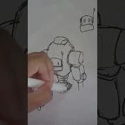 Robot 2 Illustration Drawing