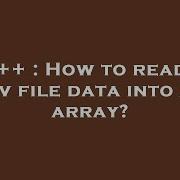 C How To Read A Csv File Data Into An Array