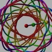 3D Double Pendulum 1 Top View Simulation Chaos