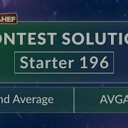 Average Applications AVGAPP CodeChef Starter 196 Official Solution Rated Till 5 Star