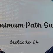 Minimum Path Sum LeetCode 64 Java