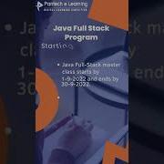 Java Full Stack Master Class Java Full Course Java Programming Language Pantechelearning