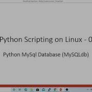 Python Scripting On Linux Connect And Query MySql Database