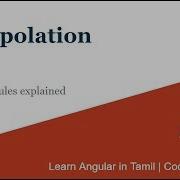 6 Interpolation Learn Angular In Tamil Code Nanban