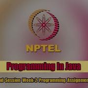 Programming In Java 2020 Second Session Week 2 Programming Assignment 1 Solution