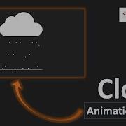 Rainy Cloud CSS Animation Effects Angle Bracket