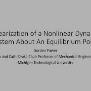 Linearization Of A Nonlinear Dynamic System About An Equilibrium Point