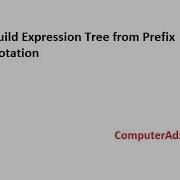 Create Expression Tree From Prefix Notation