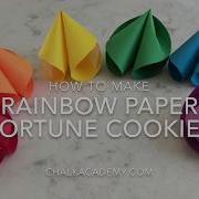 How To Make Rainbow Paper Fortune Cookies