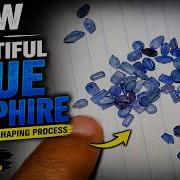 Natural Blue Sapphire Free Form Shaping Process Raw Gemstone Cutting Polishing