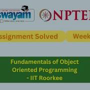 Fundamentals Of Object Oriented Programming Week 8 NPTEL ANSWERS 2026 Nptel2026 Myswayam NPTEL