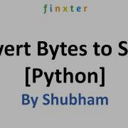 Convert Bytes To String Python
