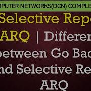 L29 Selective Repeat ARQ Difference Between Go Back N And Selective Repeat ARQ Computer Network