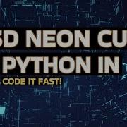 Only 2 Minute Fast Python Project 3D Rotating Neon Cube Python Project Coding